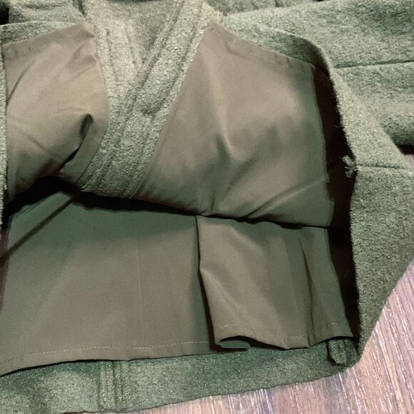 Chico’s green wool blend ruffle jacket / sweater‎ / earthy cottagecore - Picture 4 of 8